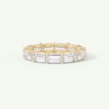 2.55 TCW Emerald Cut Lab-Grown Diamond Full Eternity Wedding Band