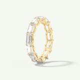 2.55 TCW Emerald Cut Lab-Grown Diamond Full Eternity Wedding Band