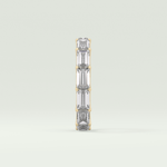 2.55 TCW Emerald Shaped Moissanite Wedding Band
