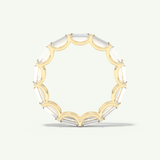 2.55 TCW Emerald Cut Lab-Grown Diamond Full Eternity Wedding Band