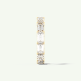 2.55 TCW Emerald Cut Lab-Grown Diamond Full Eternity Wedding Band