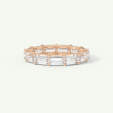 2.55 TCW Emerald Cut Lab-Grown Diamond Full Eternity Wedding Band