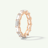 2.55 TCW Emerald Cut Lab-Grown Diamond Full Eternity Wedding Band