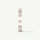 2.55 TCW Emerald Cut Lab-Grown Diamond Full Eternity Wedding Band