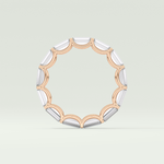 2.55 TCW Emerald Shaped Moissanite Wedding Band