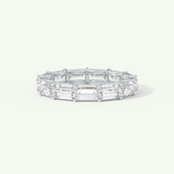 2.55 TCW Emerald Cut Lab-Grown Diamond Full Eternity Wedding Band