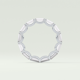 2.55 TCW Emerald Shaped Moissanite Wedding Band