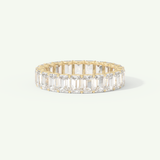 4.6 TCW Emerald Cut Lab-Grown Diamond Full Eternity Wedding Band