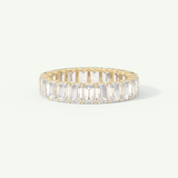 4.6 TCW Emerald Cut Lab-Grown Diamond Full Eternity Wedding Band