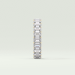 4.6 TCW Emerald Shaped Moissanite Wedding Band