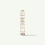 4.6 TCW Emerald Cut Lab-Grown Diamond Full Eternity Wedding Band