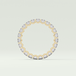 4.6 TCW Emerald Shaped Moissanite Wedding Band