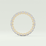 4.6 TCW Emerald Shaped Moissanite Wedding Band