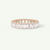4.6 TCW Emerald Cut Lab-Grown Diamond Full Eternity Wedding Band