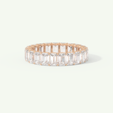 4.6 TCW Emerald Cut Lab-Grown Diamond Full Eternity Wedding Band