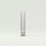 4.6 TCW Emerald Shaped Moissanite Wedding Band