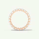4.6 TCW Emerald Shaped Moissanite Full Eternity Wedding Band