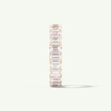 4.6 TCW Emerald Cut Lab-Grown Diamond Full Eternity Wedding Band