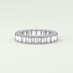 4.6 TCW Emerald Shaped Moissanite Wedding Band