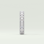 4.6 TCW Emerald Shaped Moissanite Wedding Band