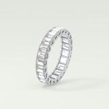 4.6 TCW Emerald Shaped Moissanite Wedding Band