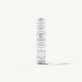 4.6 TCW Emerald Cut Lab-Grown Diamond Full Eternity Wedding Band