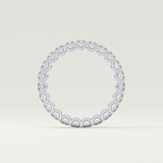 4.6 TCW Emerald Shaped Moissanite Wedding Band