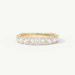 1.35 TCW Oval Cut Lab-Grown Diamond Half Eternity Wedding Band