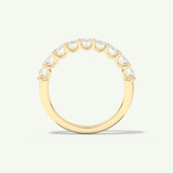 1.35 TCW Oval Shaped Moissanite Half Eternity Wedding Band