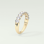 1.35 TCW Oval Shaped Moissanite Wedding Band