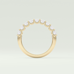 1.35 TCW Oval Shaped Moissanite Wedding Band
