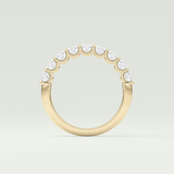 1.35 TCW Oval Shaped Moissanite Wedding Band