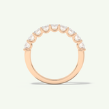 1.35 TCW Oval Shaped Moissanite Half Eternity Wedding Band