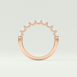 1.35 TCW Oval Shaped Moissanite Wedding Band
