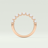 1.35 TCW Oval Shaped Moissanite Wedding Band