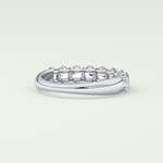 1.35 TCW Oval Shaped Moissanite Wedding Band