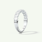 1.35 TCW Oval Cut Lab-Grown Diamond Half Eternity Wedding Band