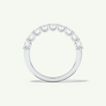1.35 TCW Oval Cut Lab-Grown Diamond Half Eternity Wedding Band