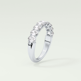 1.35 TCW Oval Shaped Moissanite Wedding Band