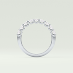 1.35 TCW Oval Shaped Moissanite Wedding Band