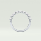1.35 TCW Oval Shaped Moissanite Wedding Band