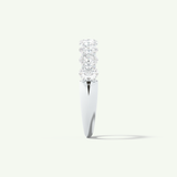 1.35 TCW Oval Shaped Moissanite Half Eternity Wedding Band