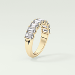 1.8 TCW Emerald Shaped Moissanite Wedding Band
