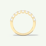 1.8 TCW Emerald Cut Lab-Grown Diamond Half Eternity Wedding Band