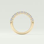 1.8 TCW Emerald Shaped Moissanite Wedding Band