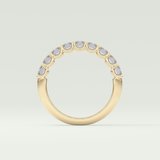 1.8 TCW Emerald Shaped Moissanite Wedding Band