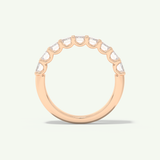 1.8 TCW Emerald Cut Lab-Grown Diamond Half Eternity Wedding Band