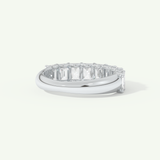 1.8 TCW Emerald Cut Lab-Grown Diamond Half Eternity Wedding Band