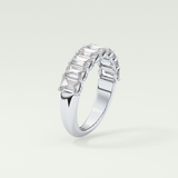 1.8 TCW Emerald Shaped Moissanite Wedding Band