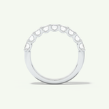 1.8 TCW Emerald Cut Lab-Grown Diamond Half Eternity Wedding Band